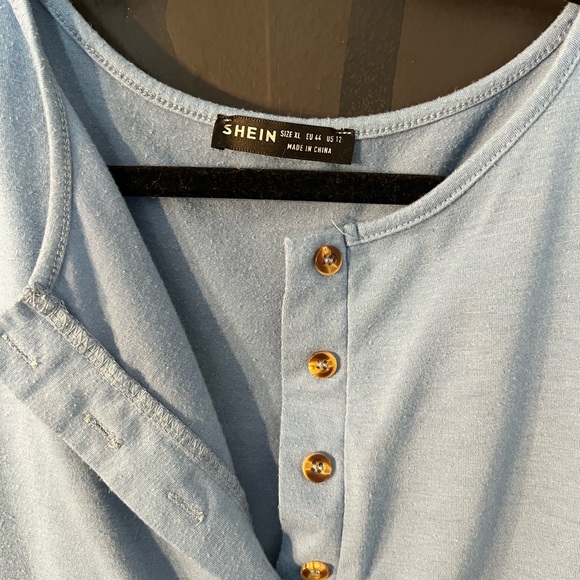 SHEIN Light Blue Sleeveless Blouse - Picture 2 of 3